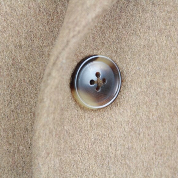 Nautica Mens Classic fit Overcoat Coat 42L Wool Beige Camel Solid E05718 - Picture 5 of 6